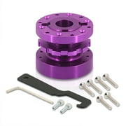 AJP Distributors JDM 6 Bolt Hole Pattern 1.7" ~ 3" Inch Height Adjustable Steering Wheel Hub Adapter Spacer Extender Extension Assembly Interior Kit Set Purple Compatible/Replacement For Universal Car