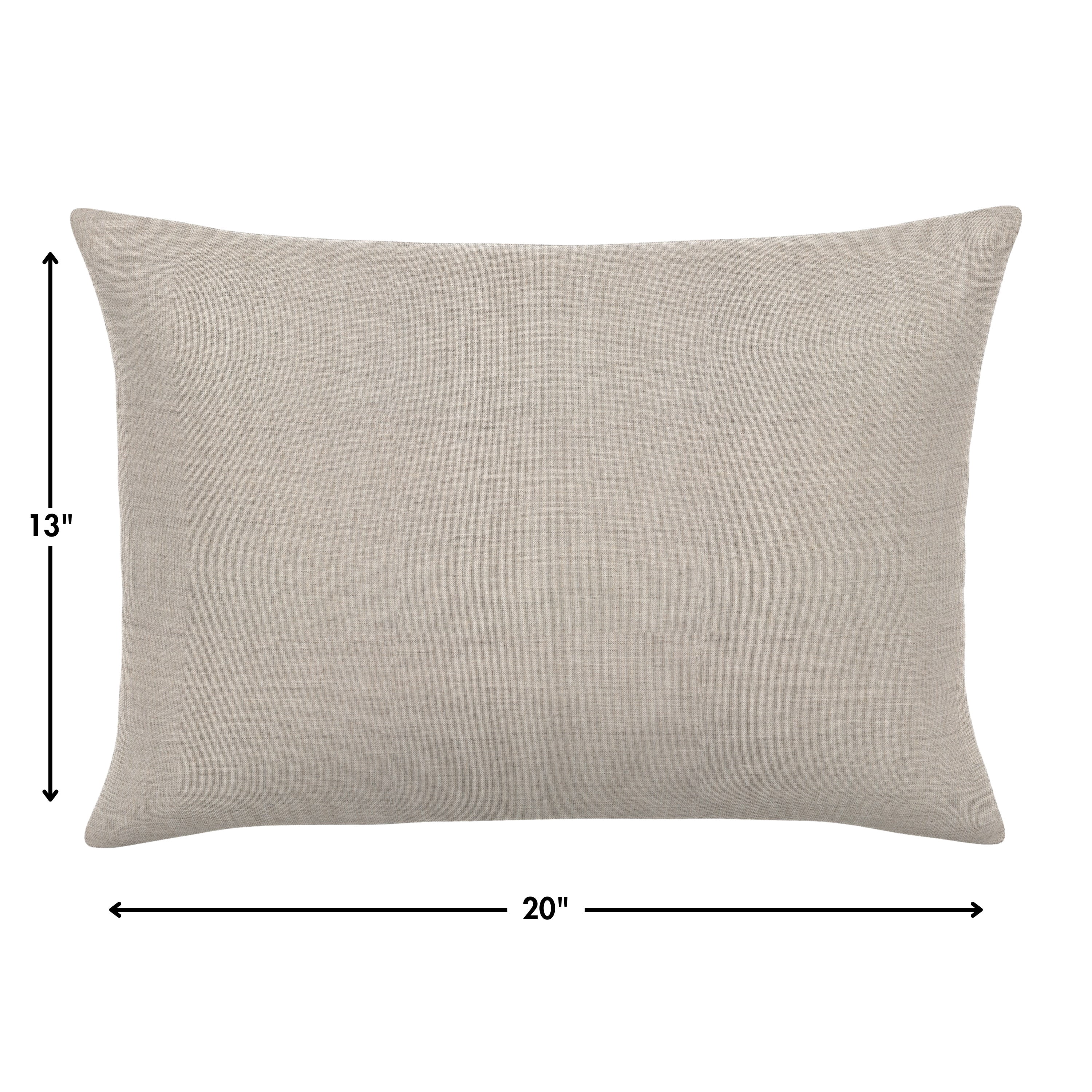 Casual Cushion Outdoor Lumbar Pillow, Sunbrella Fade & Water Resistant for Patio Furniture & Porch Swings, 19"W x 12"L, 6" thick, Reversible, Cast Silver