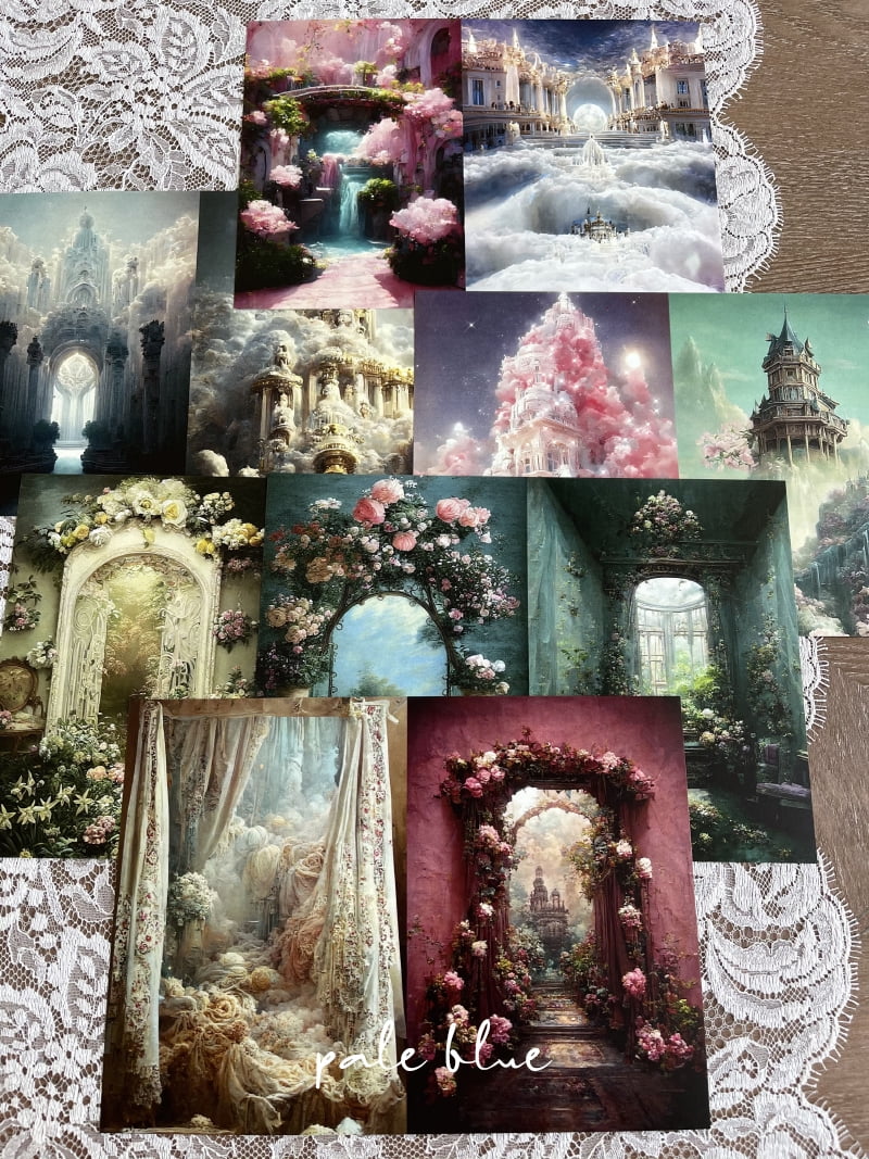 22 Sheets Dreamland Gateway Scrapbook Paper - A5 Size DIY Junk Journal Material for Creative Crafting
