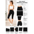 thumbnail image 5 of Women's Lightweight Solid Casual High Waist Running Yoga Daily Workout Capri Leggings, 5 of 5