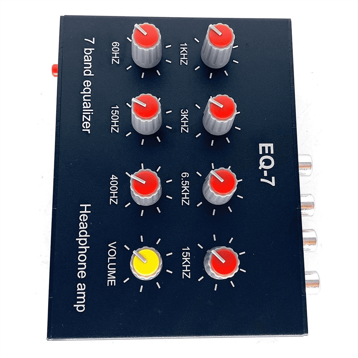 EQ-7 Audio Signal Headset Amplifier 7-Band EQ Equalizer 2 Channel Digital Sound Equalizer +12V Power Adapter US PLUG
