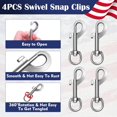 thumbnail image 4 of 50FT Flag Pole Rope Line Kit, 0.23 inch Flag Rope and Clips Kit Replacement with 4PCS Swivel Flag Pole Hook Clips/Cleat Hook, 4 of 6