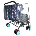 thumbnail image 2 of Cobertor impermeable para lluvia para cochecito doble HSJH universal, 2 of 7