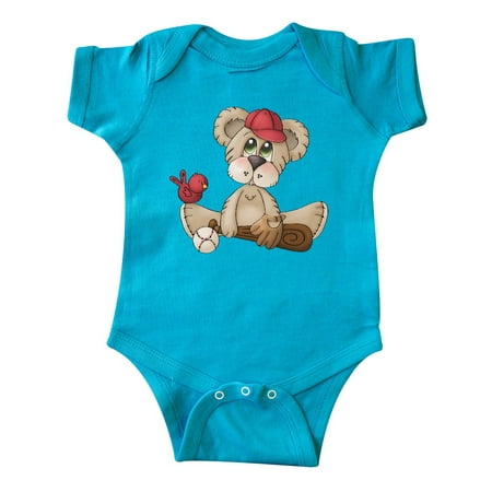 

Inktastic Baseball Teddy Bear Gift Baby Boy Bodysuit