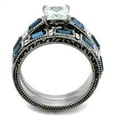 thumbnail image 3 of RareGem TK1829 - High polished (no plating) Stainless Steel Ring with AAA Grade CZ in Clear, 3 of 4