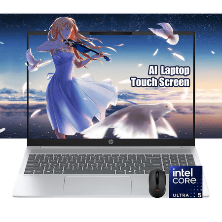 HP OmniBook 5 16” 2K Touchscreen Laptop | Intel Core Ultra 5 225U(Beats i7-1355U) | 16GB LPDDR5x RAM, 1TB SSD | Backlit KB, Fast Charge, Win11, Copilot PC | Portatil Work Business College | w/Mouse