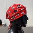 thumbnail image 5 of Lightweight Breathable Printed Cotton Head Wrap Sweat Absorbent Adjustable Tie Bandana Soft Fabric Sports Hair Cover for Cycling Hiking Gardening Workout Outdoor Daily Use Head Accessory, 5 of 6