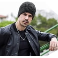 thumbnail image 5 of Gorros de invierno para hombre Gorro de punto holgado de lana Gorro de calavera holgado cálido - Negro Kuyhfg Bienvenido a Kuyhfg, 5 of 5