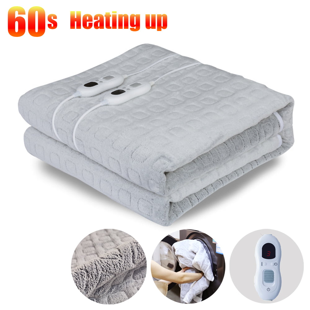 Electric Blankets Heating Throw Heating Blanket Heated Blanket Electric Blanket Throw70x50in Soft Flannel Electric Heated Blanket for Home Office Machine Washable Noble Brown