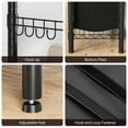 thumbnail image 5 of KTENME Laundry Rack, Bamboo Tube Storage Laundry Basket with 2 Laundry Bags, Removable, 45L, Metal Frame, for Laundry Room Bathroom Living Room Bedroom, Black, 5 of 9
