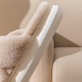 thumbnail image 2 of Womens Slippers Fluffy Slippers Ultra Soft Open Toe Fuzzy House Slippers Plush Fur Slippers Memory Foam Slippers for Womens Thick Sole, 2 of 6