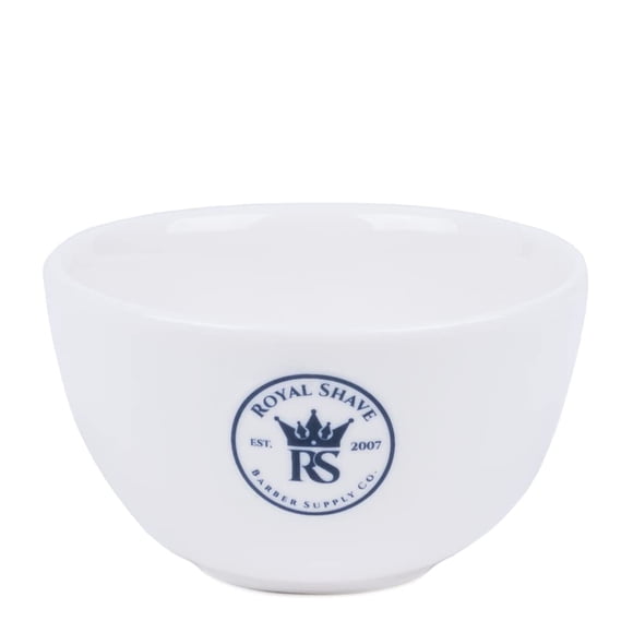 ROYAL SHAVE Tazón de afeitar texturizado de cerámica - Jabón de afeitar y plato de crema de afeitar texturizado para una espuma rica (blanco)