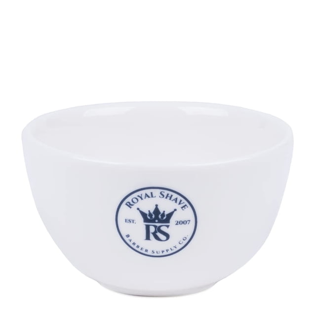 ROYAL SHAVE Tazón de afeitar texturizado de cerámica - Jabón de afeitar y plato de crema de afeitar texturizado para una espuma rica (blanco)