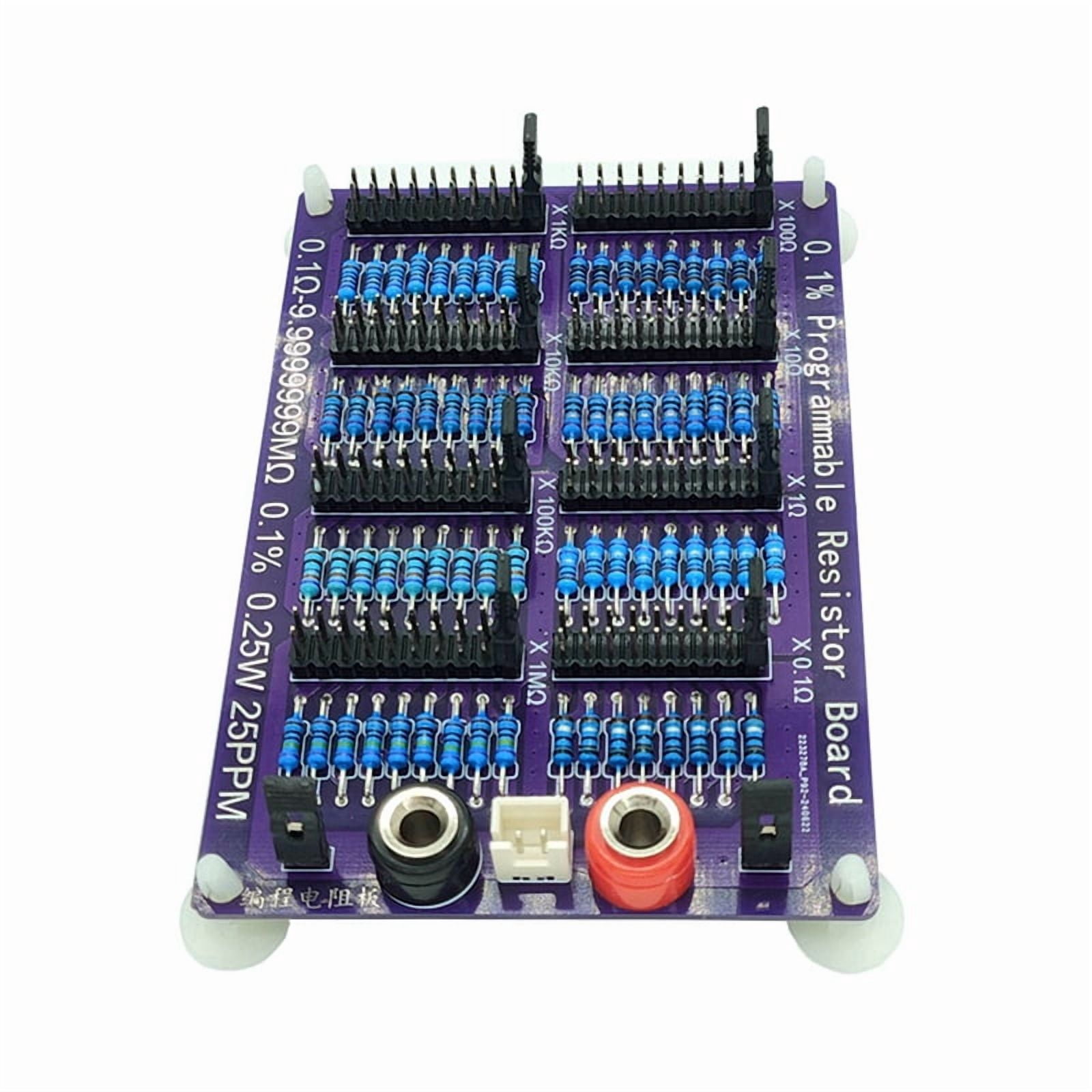 2X 0.1Ω-9.9999999MΩ 0.1% 0.25W 25PPM Programmable Resistor Board Resistance Tolerance 0.1% High  8-Segment