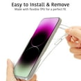 thumbnail image 3 of CoverON For Apple iPhone 16 Pro Max Phone Case, Flexible Slim Lightweight TPU Minimal Cover, Clear, 3 of 8