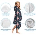 thumbnail image 7 of Dark Blue Ballerina Swan Pattern Hooded Bath Towel，50"x30" for Ages 3 To 12 Kids, Quick Dry Lightweight Soft Microfiber Hood Beach Towel Cover Up for Kids, 7 of 7