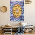 thumbnail image 2 of Vintage Decor Tapestry, Third Eye Symbol inside Hypnotic Spiral Circles Trippy Lines Mystic Hippie Boho, Wall Hanging for Bedroom Living Room Dorm Decor, 60W X 80L Inches, Multi, by Ambesonne, 2 of 5