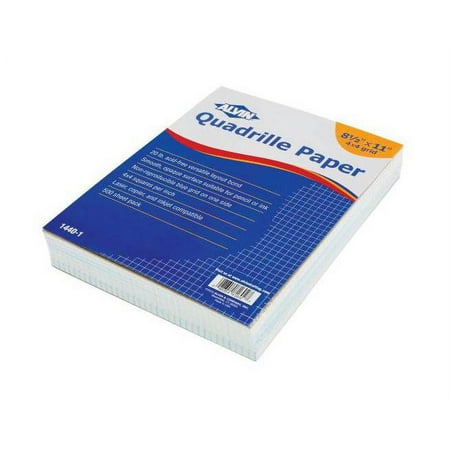Alvin Quadrille Paper 4x4 Grid 500-Sheet Pack 8.5" x 11"