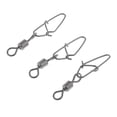 thumbnail image 4 of S SERENABLE 50pcs Rolling Swivels with Snap Swivels Lock Snap 3.4cm, 4 of 8