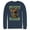 Navy Blue, variant on Men's Scooby Doo Puppy Circle  Long Sleeve Shirt Navy Blue 2X Large