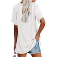 thumbnail image 5 of Womens V Neck TShirts Short Sleeve Loose Casual Summer Tops with Pocket, 5 of 5