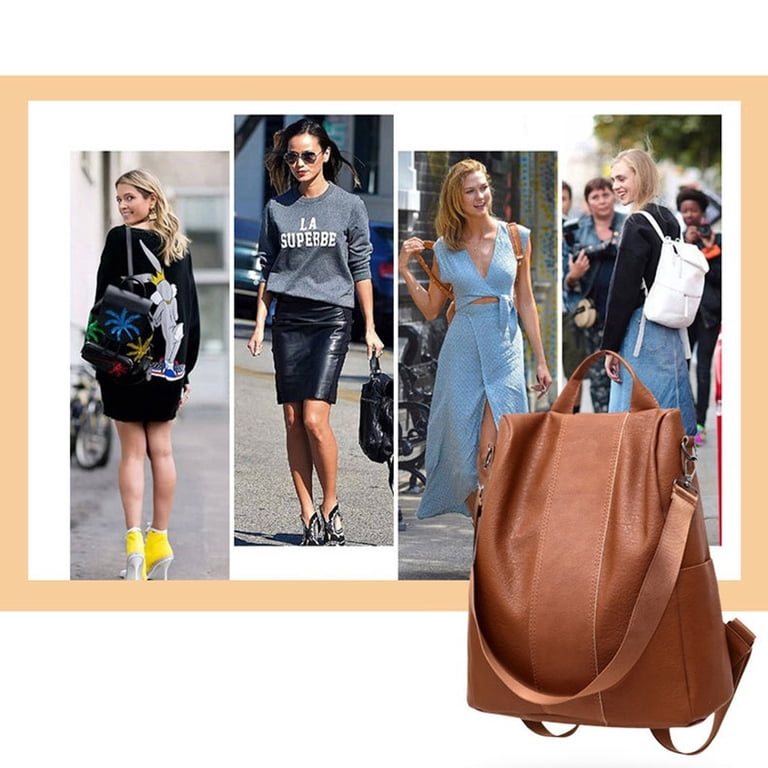 Backpack Purse for Women, Leather Backpack for Women, PU  display picture 3