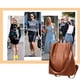 thumbnail image 4 of Anti-theft backpack, large-capacity fashion leisure soft leather backpack, versatile schoolbag, anti-theft design, durable leather material, foldable portable, for office use, 4 of 9