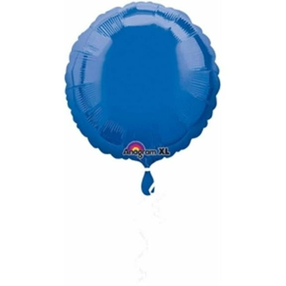 Anagram 51909 18 in. Dark Blue Round Foil Flat Balloon
