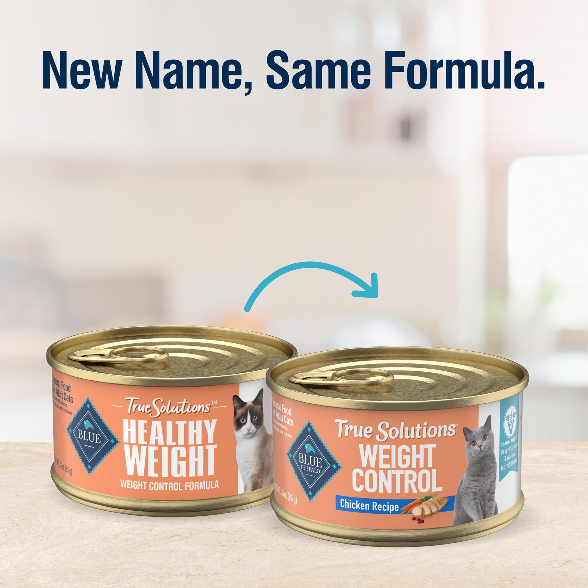 (24 pack) Blue Buffalo True Solutions Weight Control Wet Cat Food, 3-oz. Can