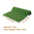 thumbnail image 2 of Thick Artificial Grass 3FT x 32FT, Indoor Outdoor Faux Grass Rug with Drainage Holes, 0.78 Inch Pile Height Synthetic Garden Grass Lawn Rug Soft Astroturf Mat for Pets, 2 of 7