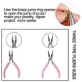thumbnail image 3 of Alicates de mano DIY para hacer joyas con abalorios, alicates antideslizantes para reparación de abalorios de acero, portátil, 4,5 pulgadas, artesanía, accesorio para el hogar tipo 1 Jumpingount TO000859-01, 3 of 7