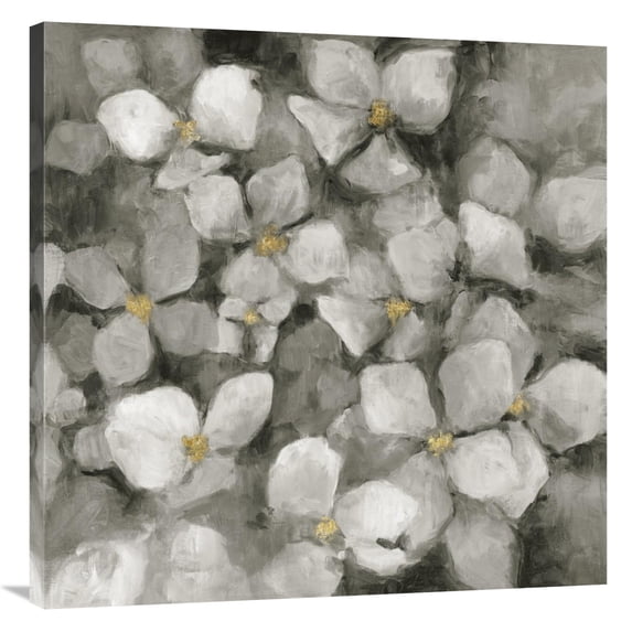 Global Gallery's 'Midnight Neutral Hydrangeas with Gold Crop' By Marilyn Hageman Stretched Canvas Wall Art