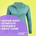 thumbnail image 5 of M&M SCRUBS Women's Ultra Soft Front Zip Warm-Up Scrub Jacket 5200 (Teal, X-Large), 5 of 5