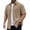 Khaki, variant on Yertdoel Men's Short Sleeve Button Down Shirts Lapel Collar Fashionable Casual Corduroy Shirt Solid Color Summer Cozy Gym Tops Beach Vacation Shirts, S-5XL