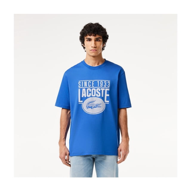 Lacoste Chandail Jersey pour Homme Coupe Ample, Bleu, XXX-Grand
