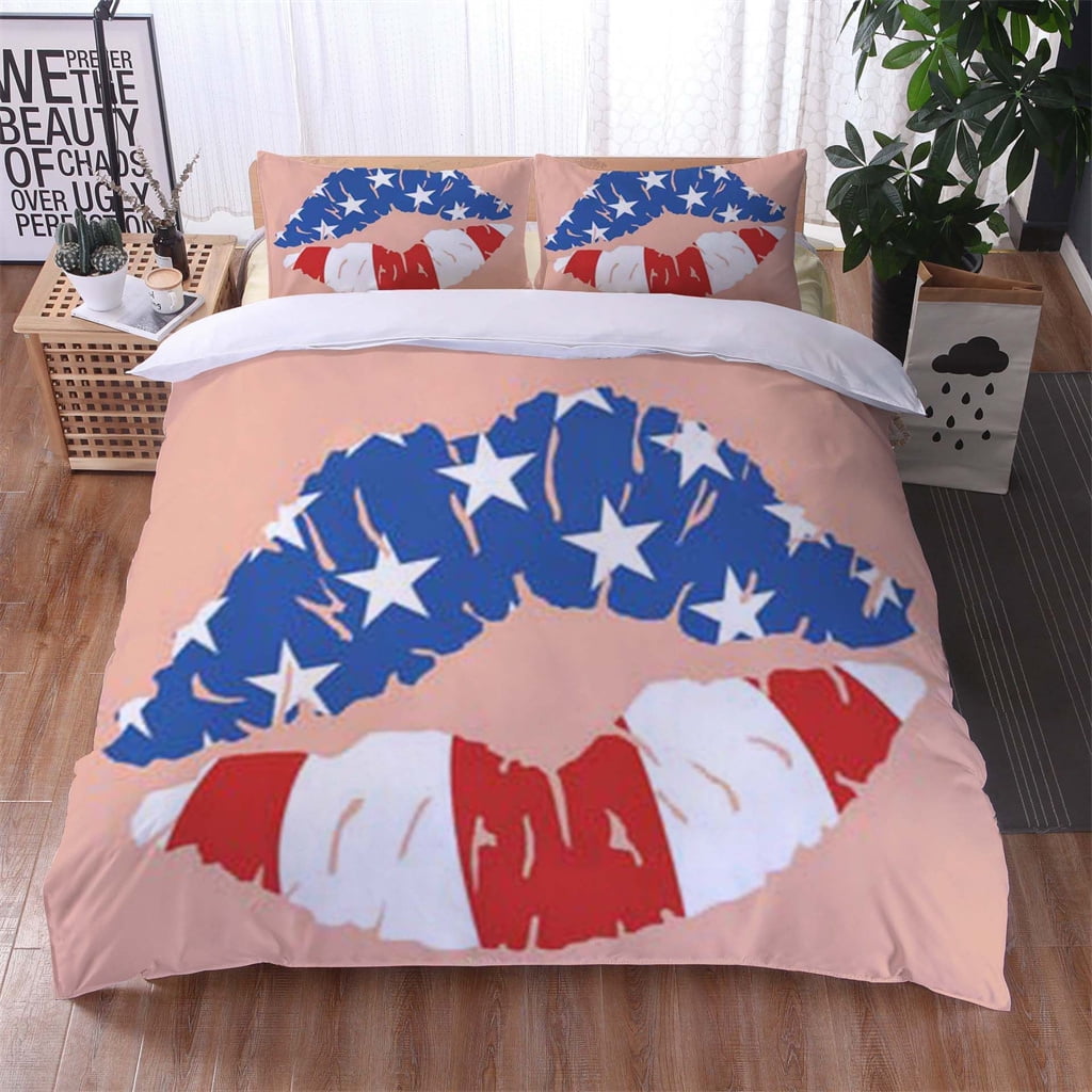 American Flag Duvet Cover Sets Bedding Cover Comforter Bed Sets Soft 3D