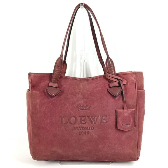 Pre-Owned LOEWE Logo Heritage Tote Bag Shoulder in Nubuck Leather for Men and Women,... (Good)