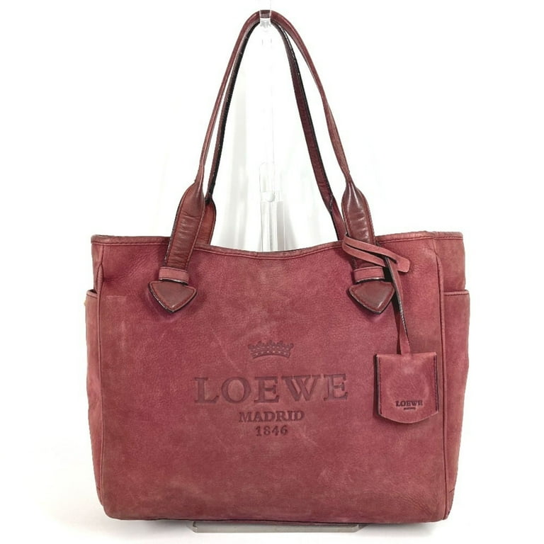 バッグ LOEWE LOGO LEATHER SHOULDER TOTE BAG Pre-Owned LOEWE Logo Heritage Tote Bag Shoulder in Nubuck Leather