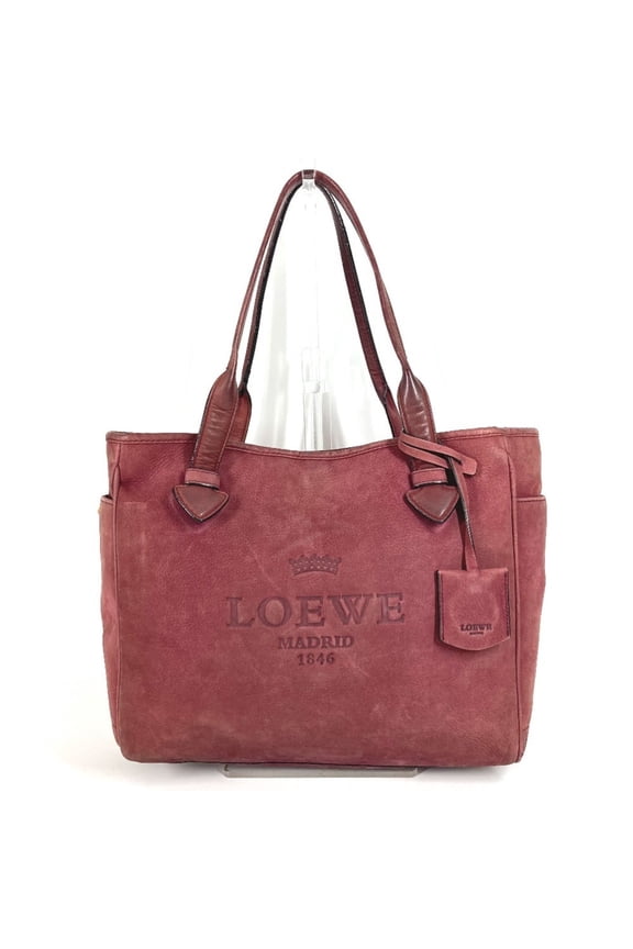 Pre-Owned LOEWE Logo Heritage Tote Bag Shoulder in Nubuck Leather for Men and Women,... (Good)