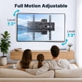 thumbnail image 6 of MountFTV Full Motion  Long Arm TV Wall Mount for 26-65 inch TVs, Holds up to 88 lbs,Corner Articulating TV Mount Bracket with 19.17 inch Extension,Max 400x400mm, 6 of 7