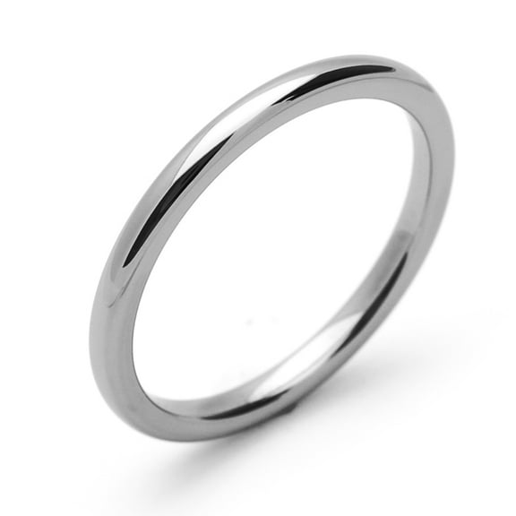 Women's 2MM Comfort Fit Tungsten Carbide Wedding Band High Polish Thin Classic Ring (7 to 15)
