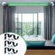 thumbnail image 5 of Soporte Set 3 Cortinero Para Pared Ajustable Gancho Doble negro, 5 of 5