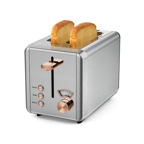 WHALL Toaster 2 slice Stainless Steel Toasters with Bagel, Cancel