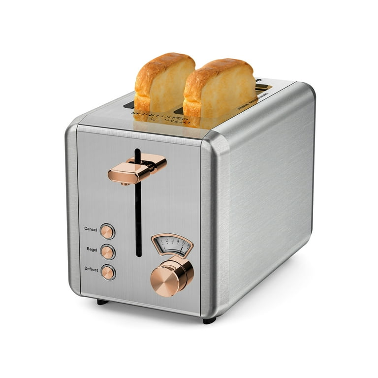WHALL Toaster 2 slice Stainless Steel Toasters with Bagel, Cancel
