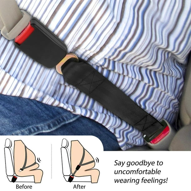 GPCT 2 pièces extension de ceinture de sécurité de voiture 14.37in boucle  langue sangle Extension ceinture de sécurité Auto ceinture Clip allongement  