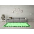 thumbnail image 3 of Ahgly Company Indoor Rectangle Abstract Emerald Green Modern Area Rugs, 2' x 5', 3 of 4