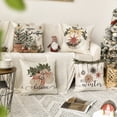 thumbnail image 6 of Sm:)e Believe Hello Winter Merry Christmas Pillow Covers Set of 4, 18x18 Inch, 6 of 6