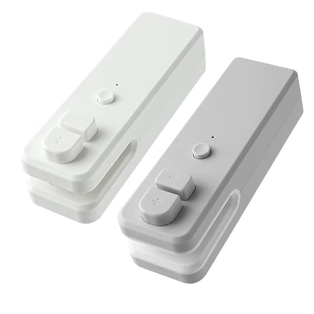2 piezas de sellador de bolsas recargable por USB, sellador y cortador de bolsas, mini máquina de sellado, herramienta de sellado térmico para bolsas de plástico, bolsas de bocadillos
