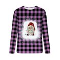 thumbnail image 5 of Qiopertar Mode Femmes Imprimé Col Rond Pull Tops Manches Longues Blouse Confortable Chandail en Molleton Offres de la Semaine Liquidation Moins de 5$ jusqu'à 90 % de Réduction, 5 of 5