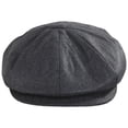 thumbnail image 2 of Vauxhall Wool Poplin Newsboy Cap - L - Gray, 2 of 4